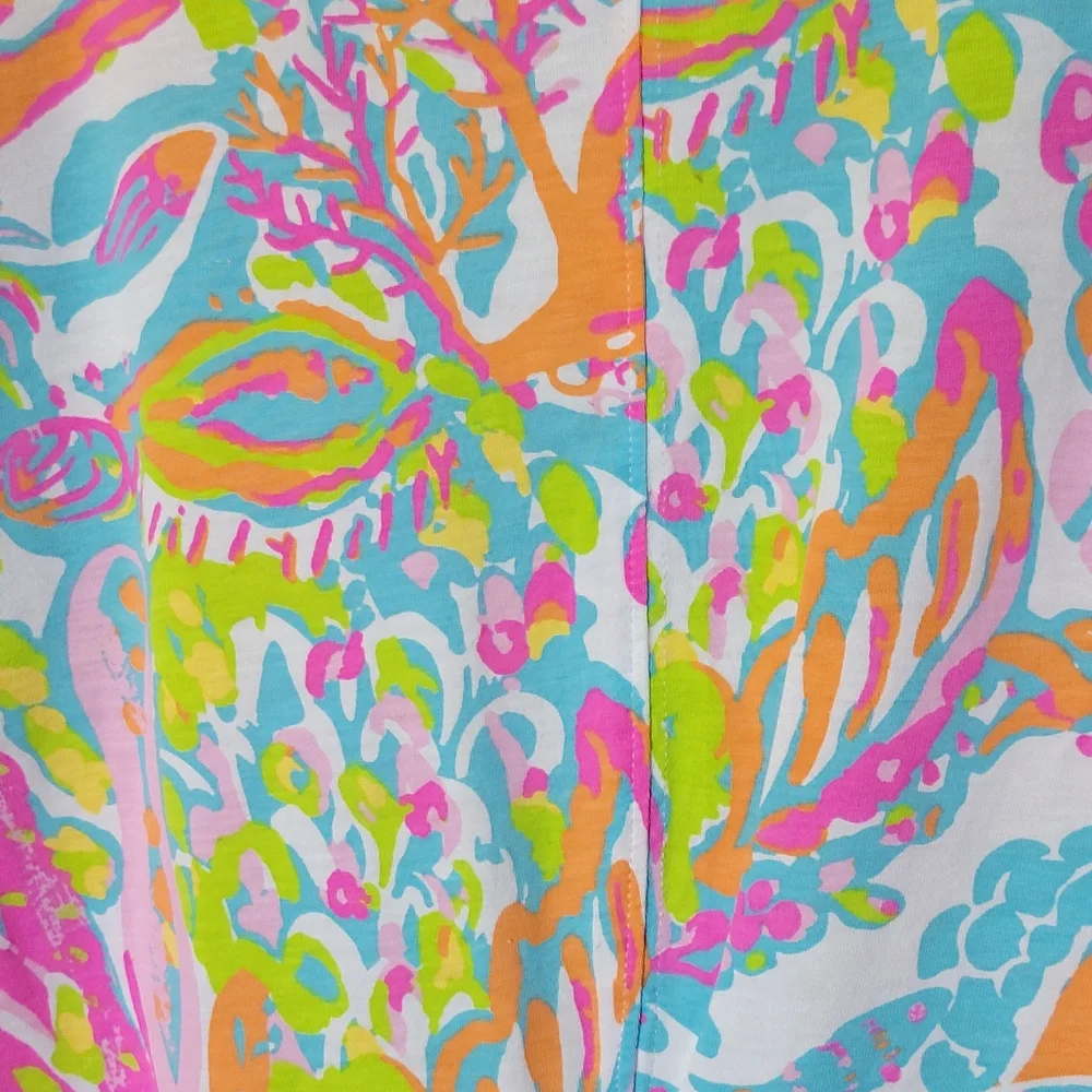 Lilly Pulitzer Christie Scuba to Cuba V-Neck 100%‎ Pima Cotton Dress Size Medium